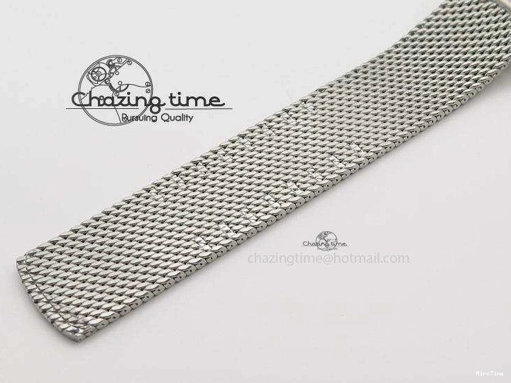 MIROTIME 0707 Portofino Chrono SS White Dial on SS Mesh Bracelet A Soft 7388